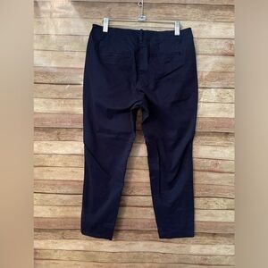 J Jill Women’s Live In Chino Pants 8 Blue Mid Rise Straight Cotton Casual